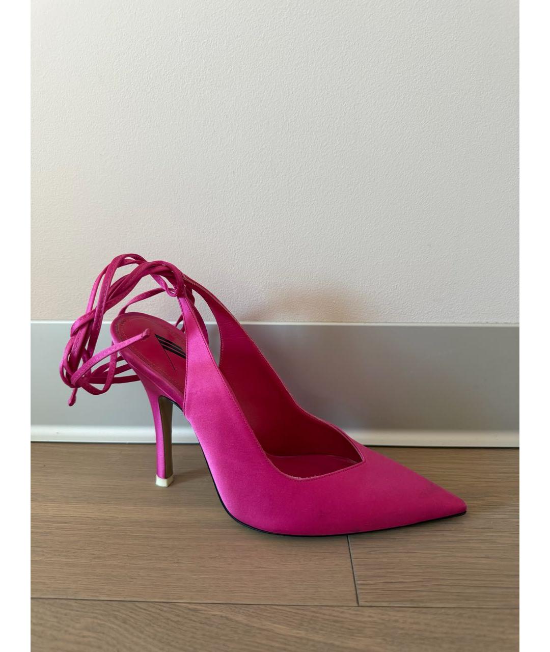 THE ATTICO Фуксия текстильные туфли, фото 8