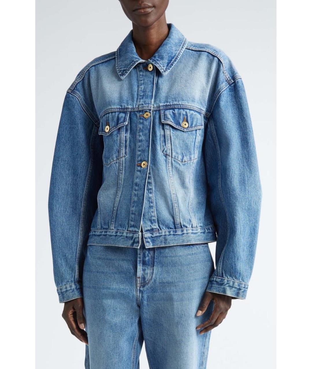 JACQUEMUS Голубая хлопковая куртка, фото 7