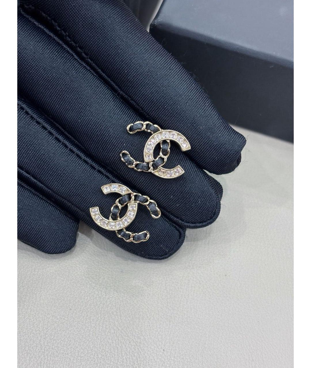 CHANEL Золотые металлические серьги, фото 4