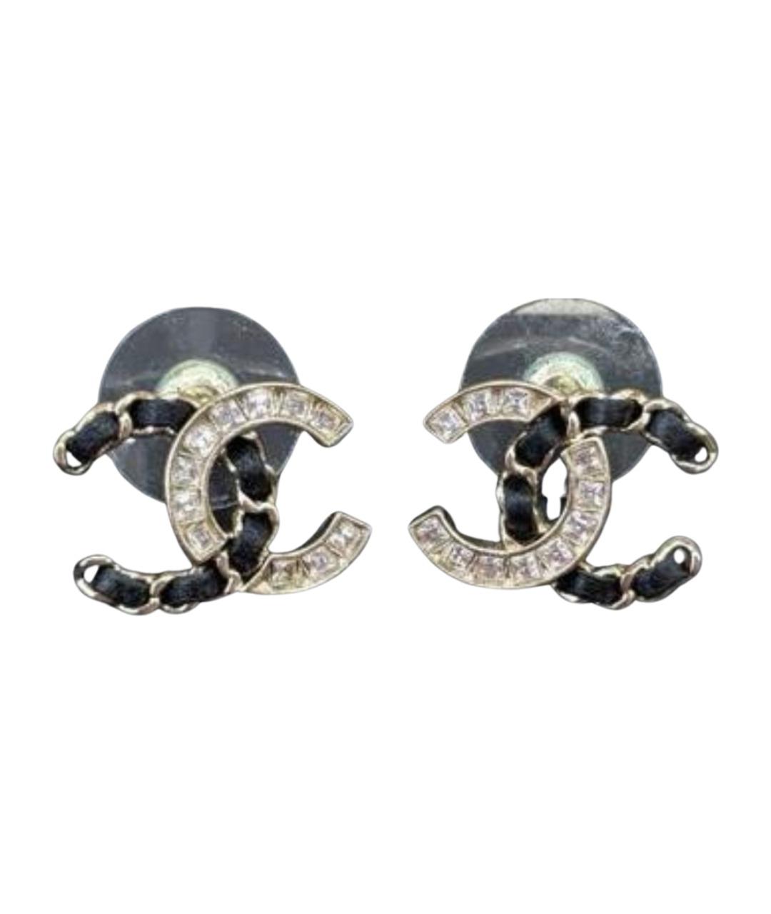 CHANEL Золотые металлические серьги, фото 1