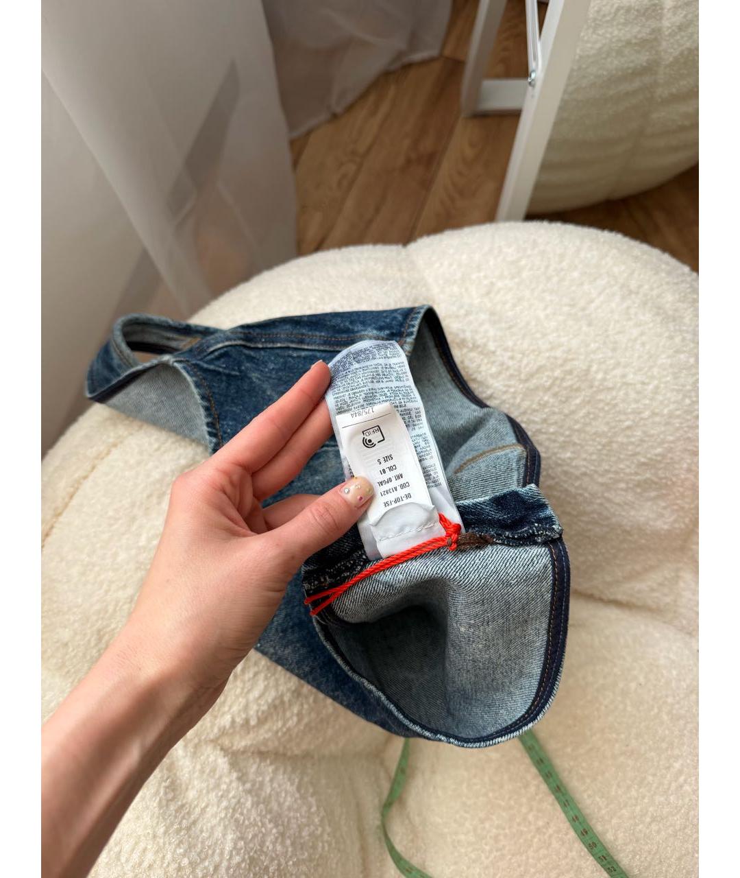 DIESEL Голубая деним майка, фото 4