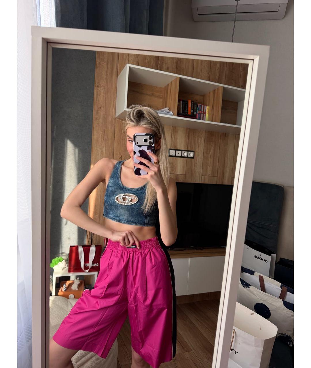 DIESEL Голубая деним майка, фото 5