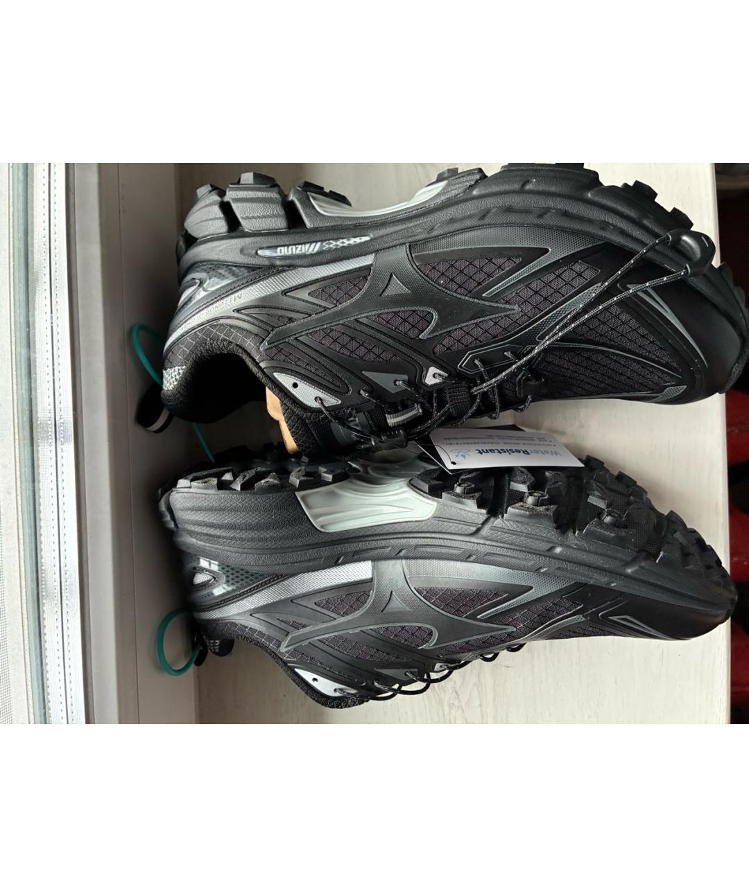 MIZUNO Черные синтетические низкие кроссовки / кеды, фото 7