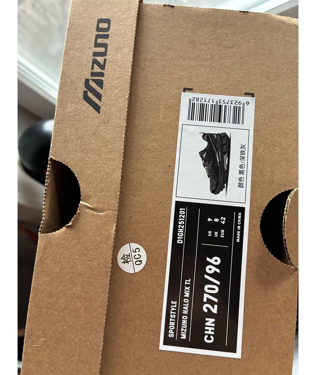 MIZUNO Черные синтетические низкие кроссовки / кеды, фото 5