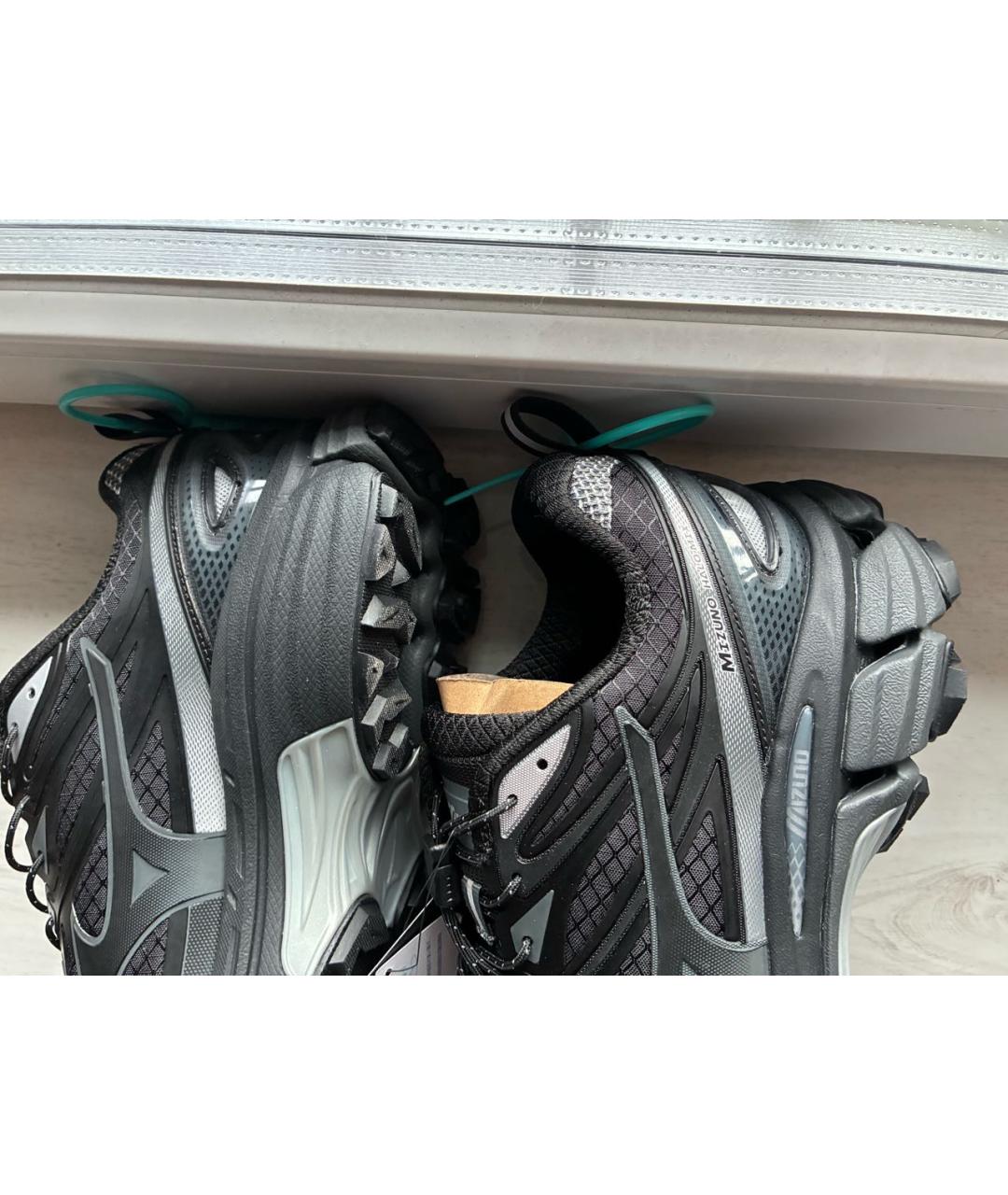 MIZUNO Черные синтетические низкие кроссовки / кеды, фото 4