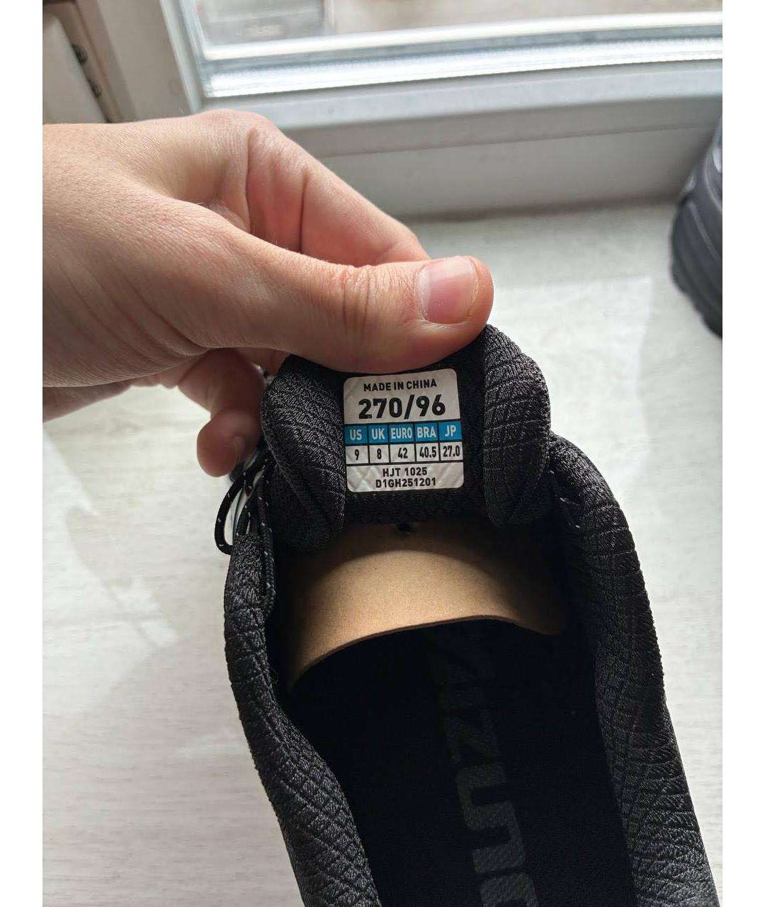 MIZUNO Черные синтетические низкие кроссовки / кеды, фото 6