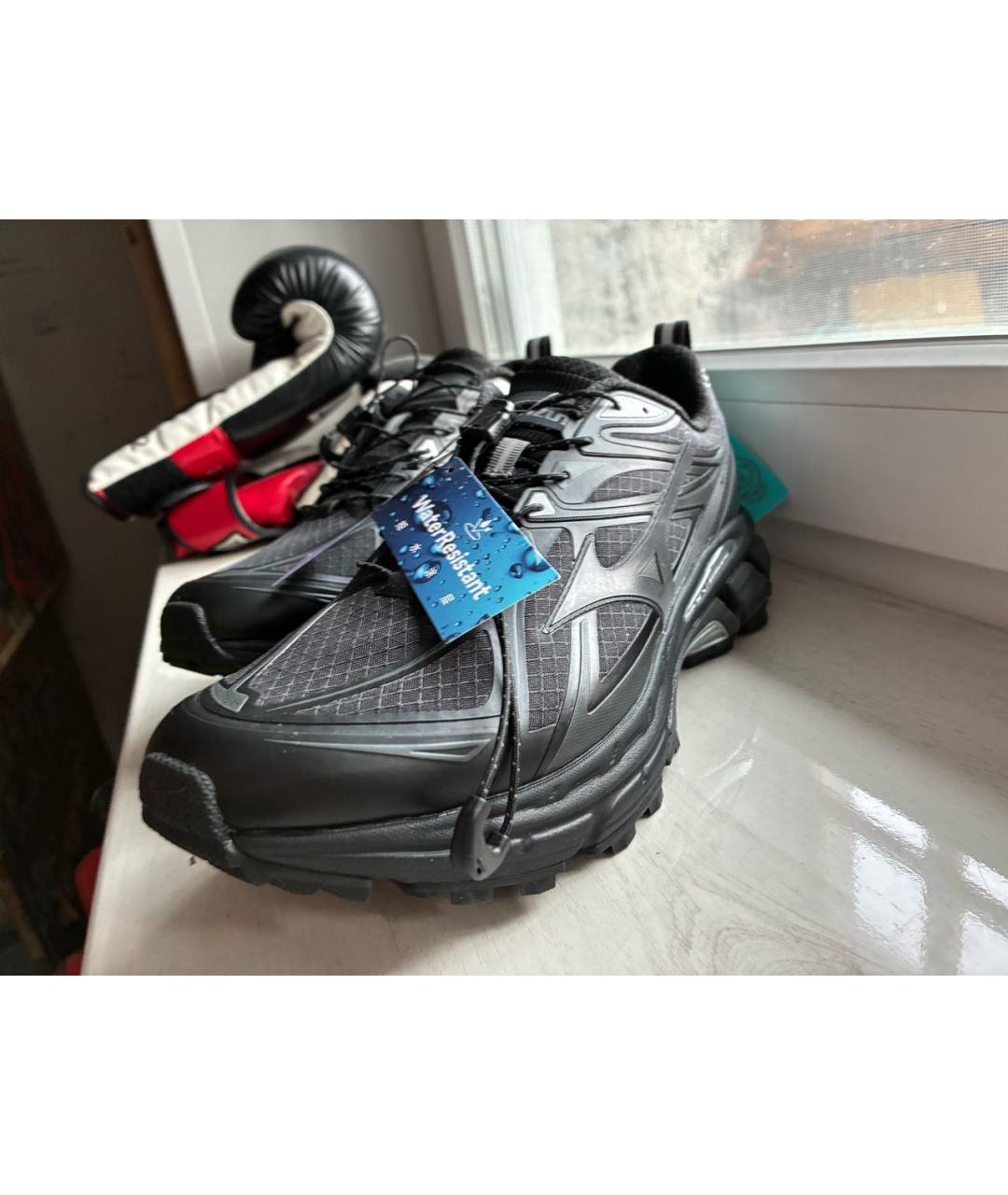 MIZUNO Черные синтетические низкие кроссовки / кеды, фото 3