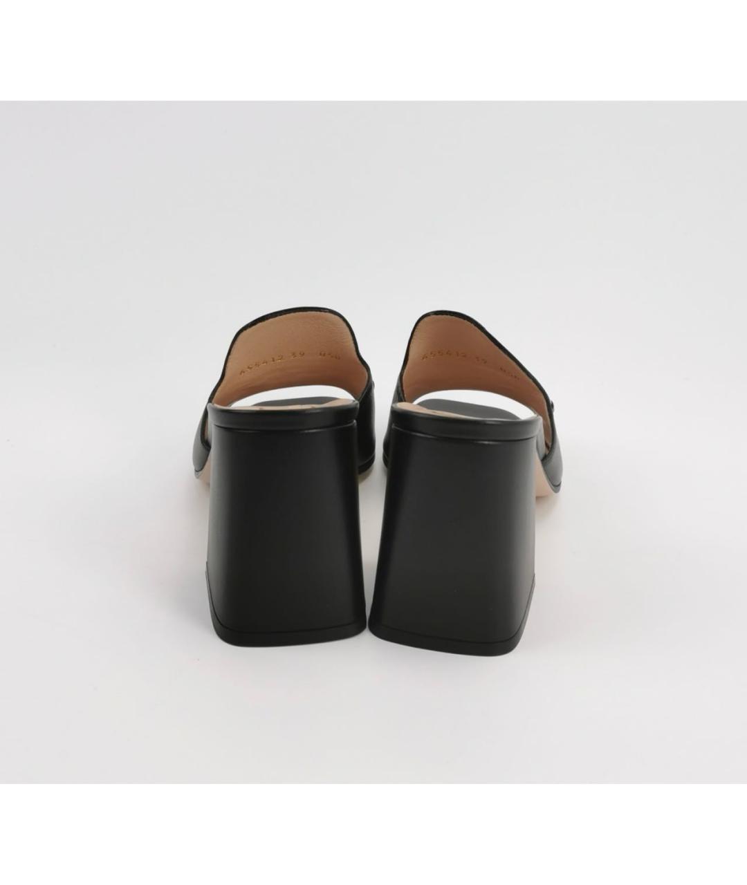 GUCCI Черные кожаные мюли, фото 4