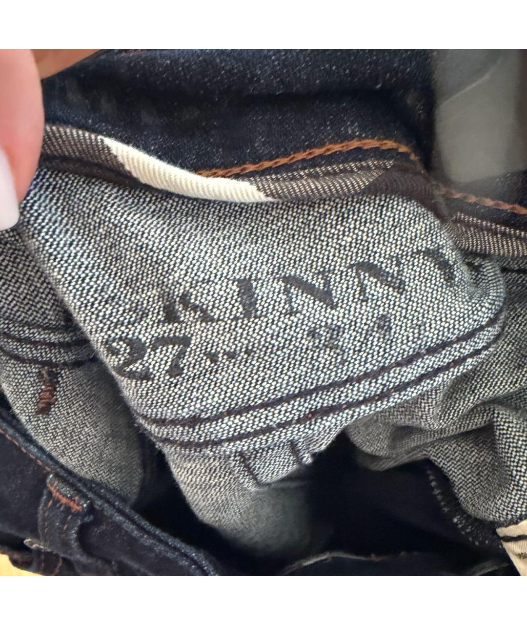 BURBERRY Темно-синие хлопко-эластановые джинсы слим, фото 6