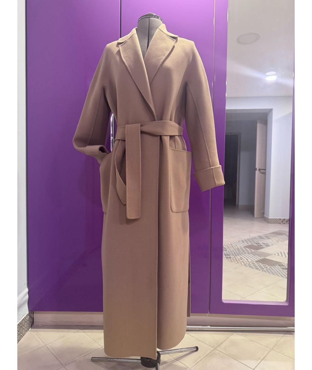 MAX MARA Бежевое шерстяное пальто, фото 6