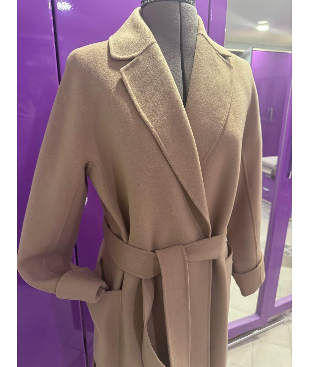 MAX MARA Бежевое шерстяное пальто, фото 3