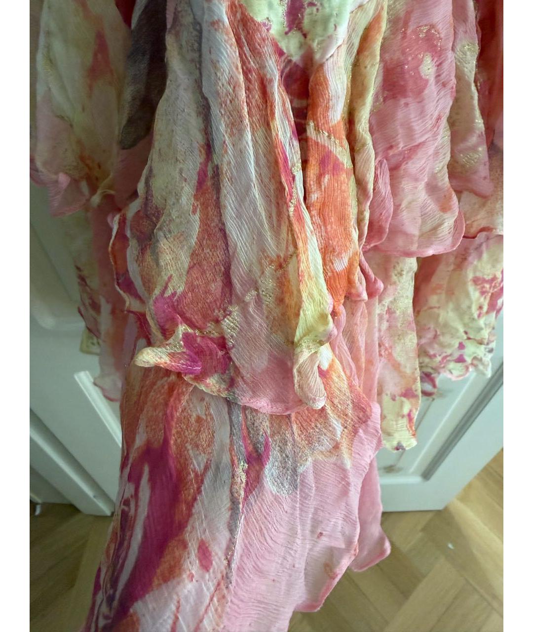 JUST CAVALLI Мульти шелковое коктейльное платье, фото 2