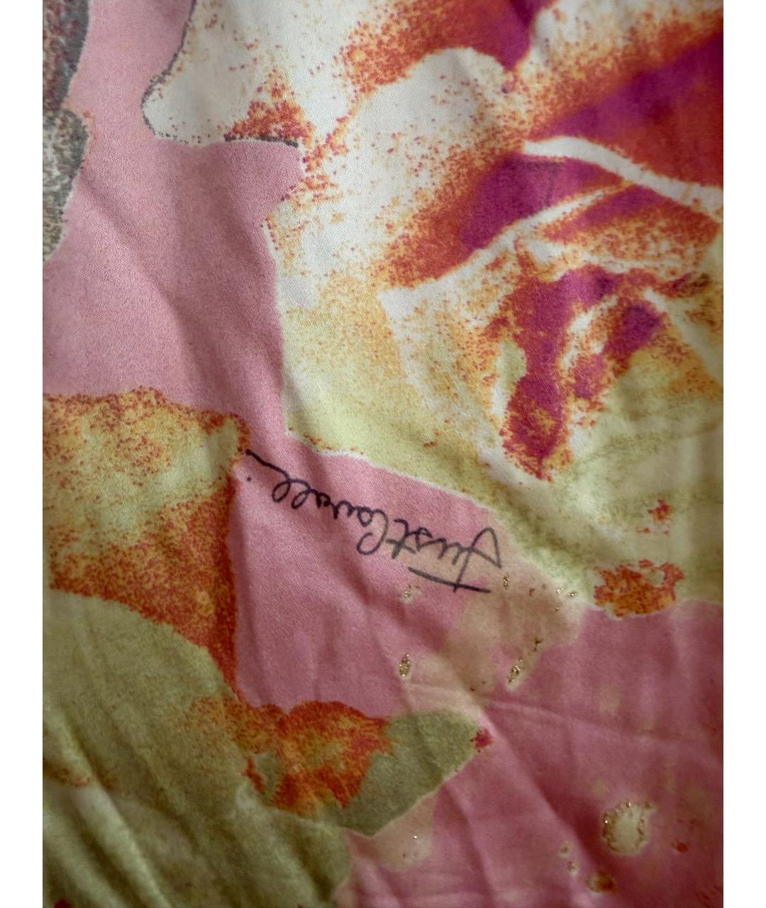 JUST CAVALLI Мульти шелковое коктейльное платье, фото 3