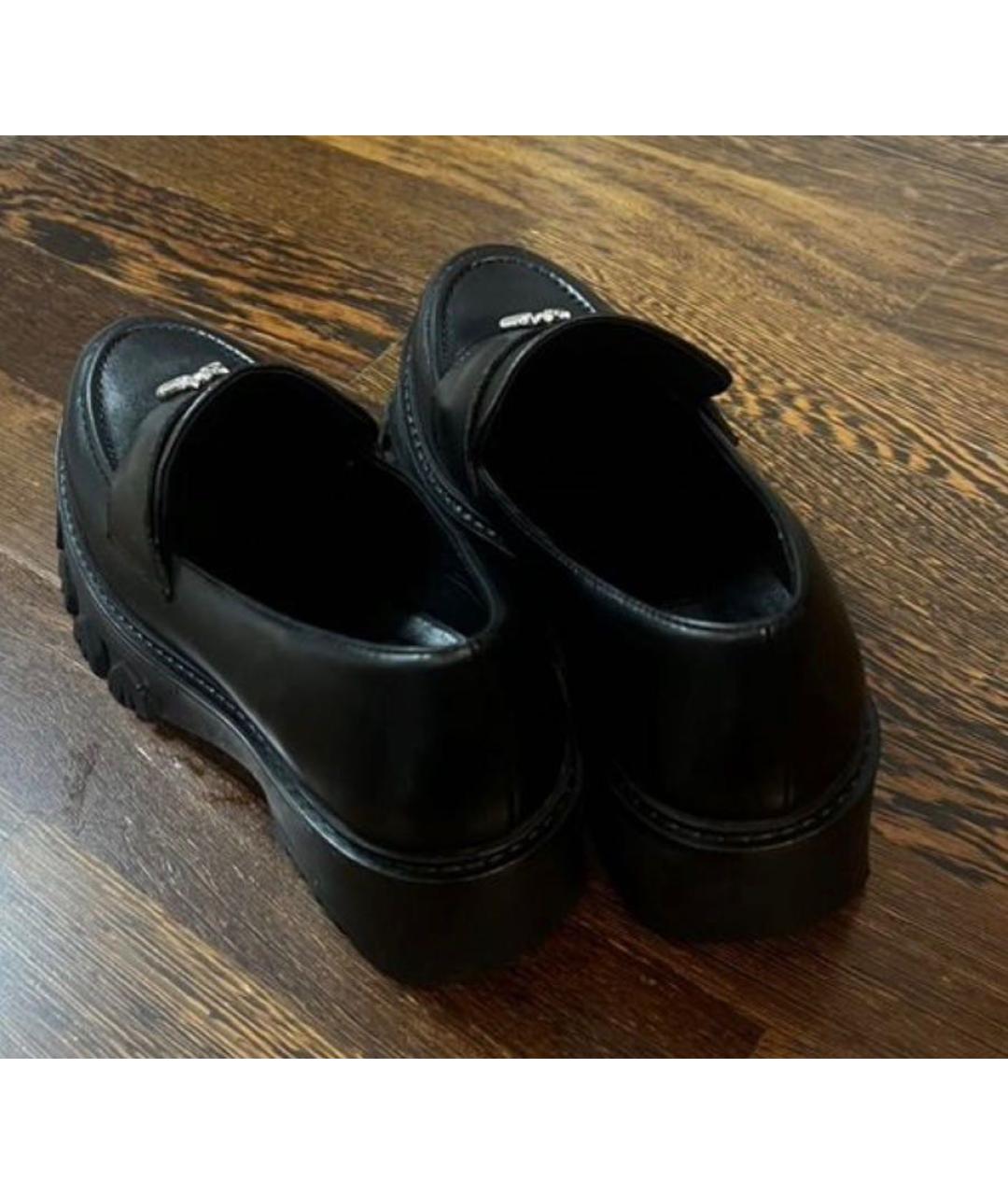 PATRIZIA PEPE Черные кожаные лоферы, фото 4