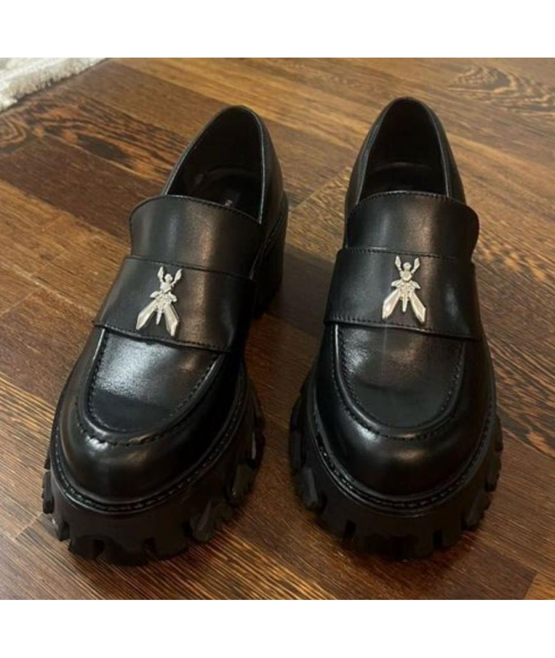 PATRIZIA PEPE Черные кожаные лоферы, фото 2