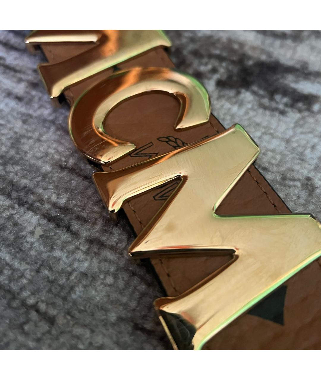 MCM Оранжевый кожаный ремень, фото 6