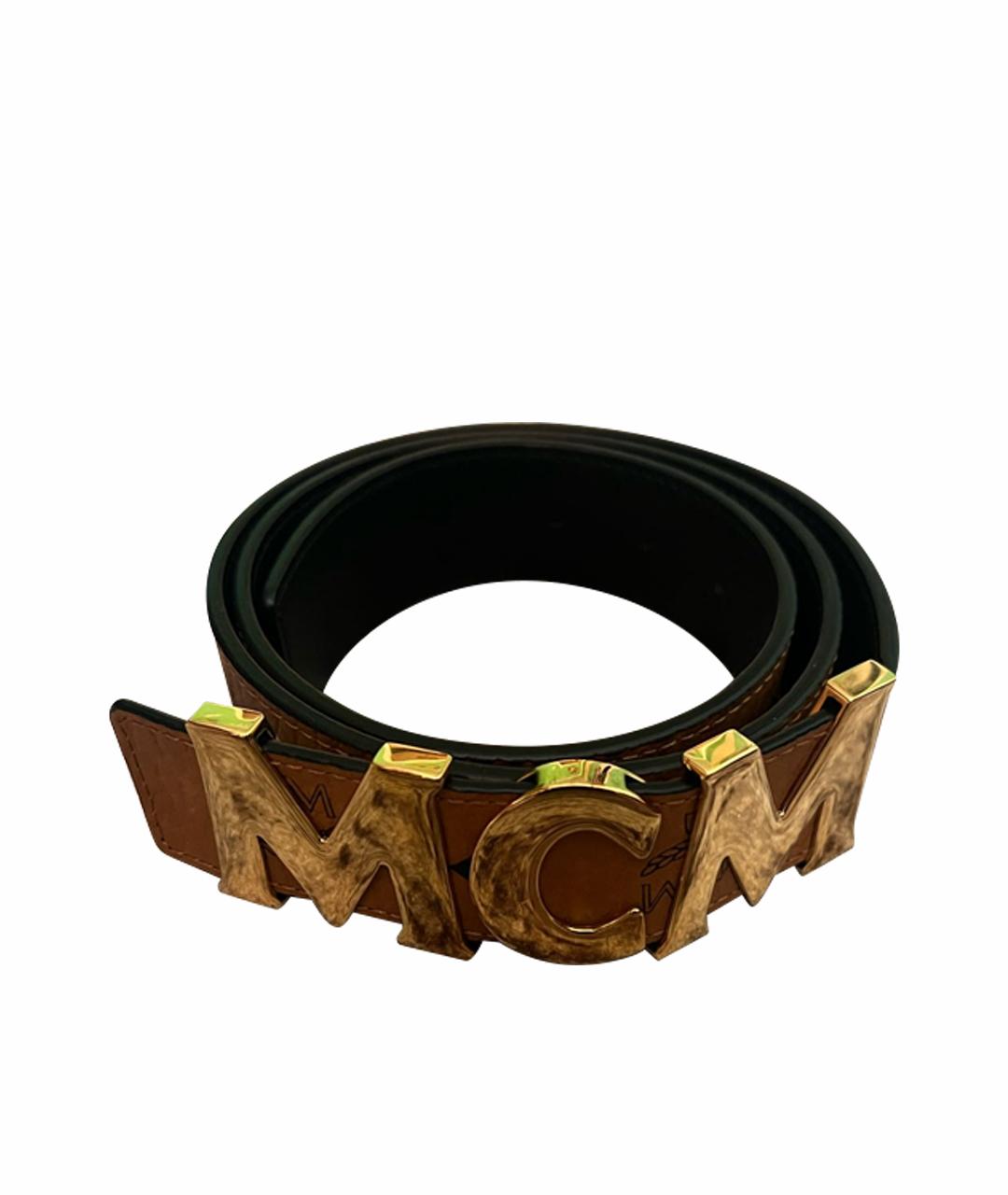 MCM Оранжевый кожаный ремень, фото 1