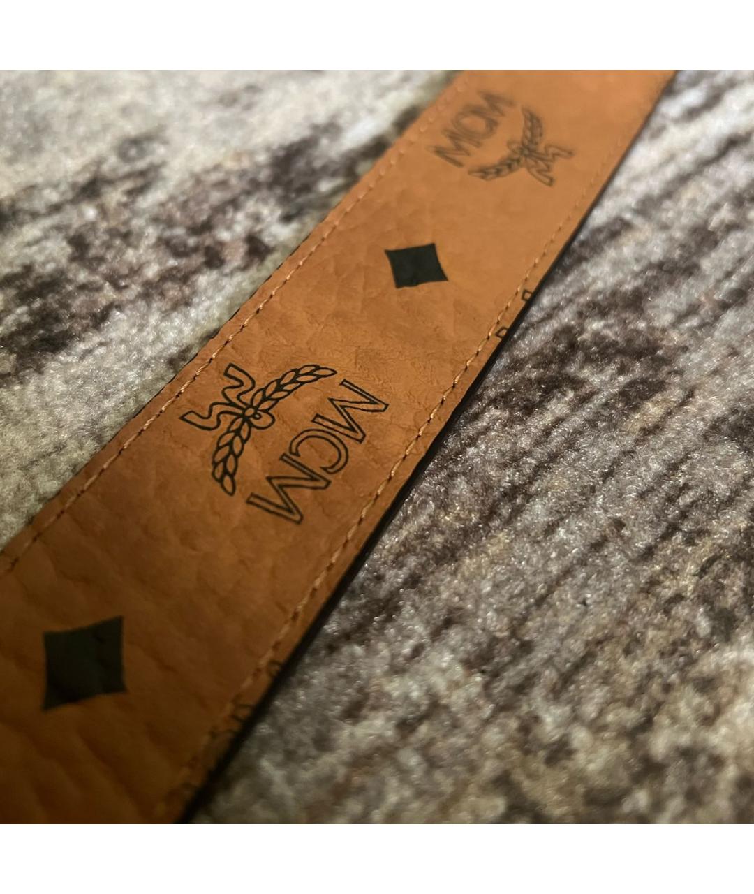 MCM Оранжевый кожаный ремень, фото 5