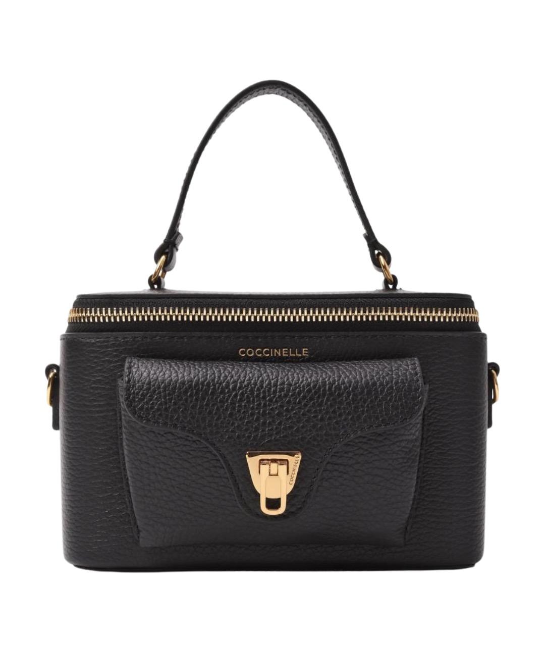 COCCINELLE Черная кожаная сумка через плечо, фото 1