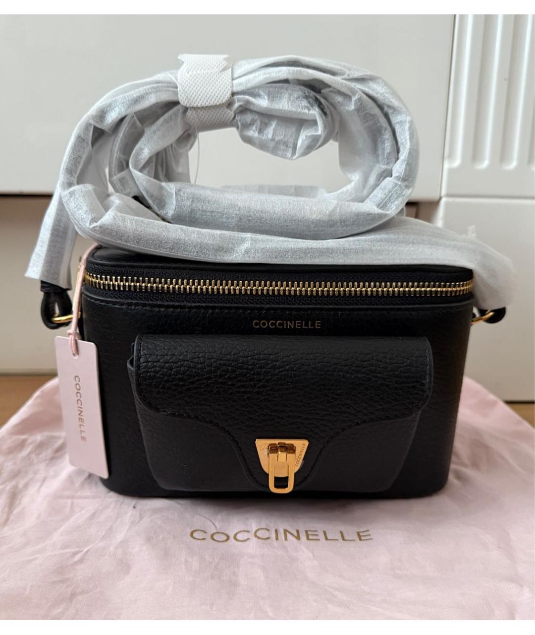 COCCINELLE Черная кожаная сумка через плечо, фото 8