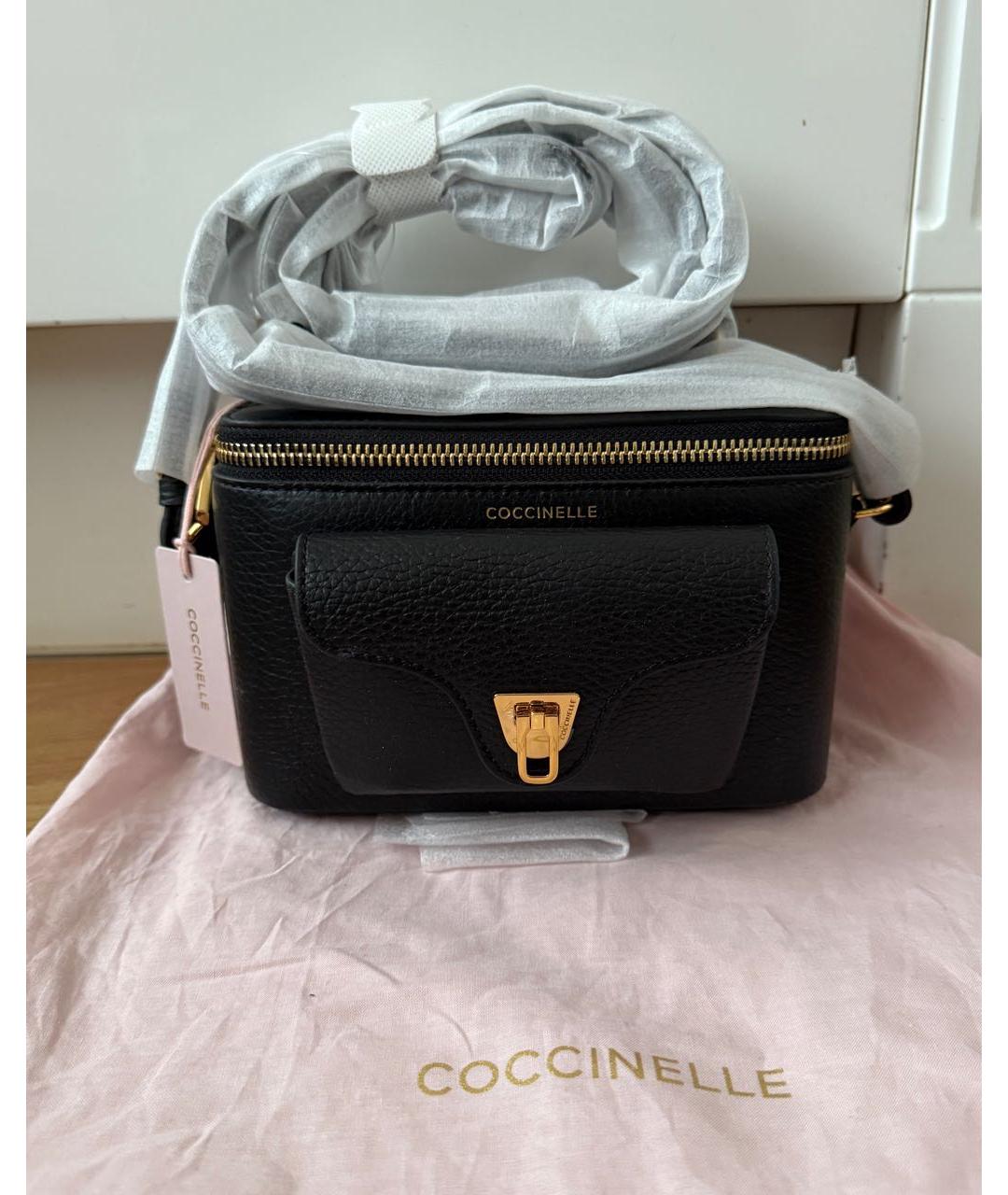 COCCINELLE Черная кожаная сумка через плечо, фото 2