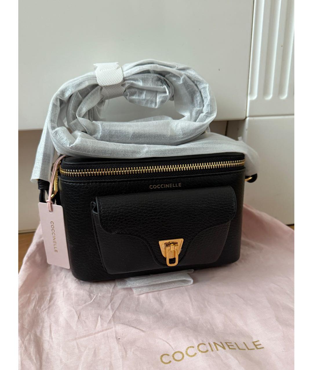 COCCINELLE Черная кожаная сумка через плечо, фото 3