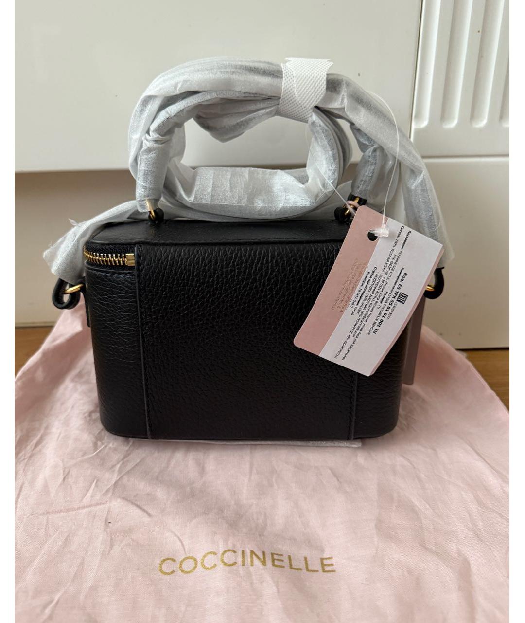 COCCINELLE Черная кожаная сумка через плечо, фото 4