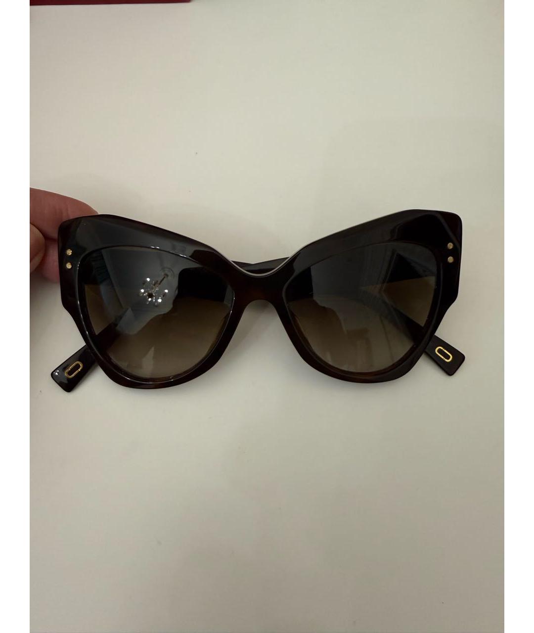MARC JACOBS Коричневые пластиковые солнцезащитные очки, фото 5