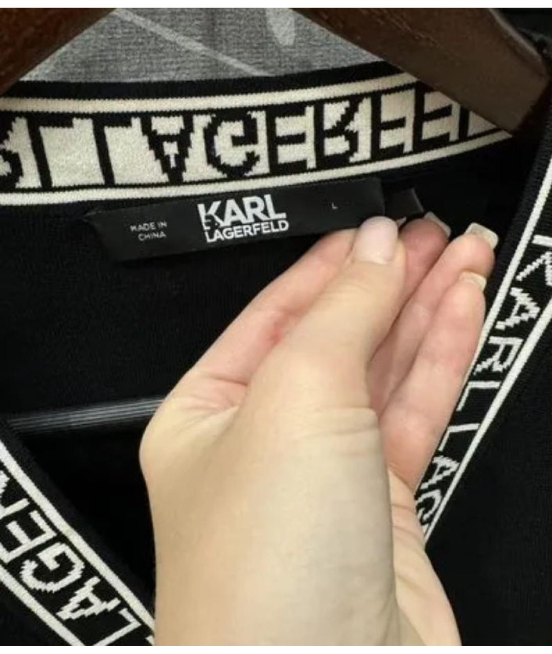 KARL LAGERFELD Черное повседневное платье, фото 3