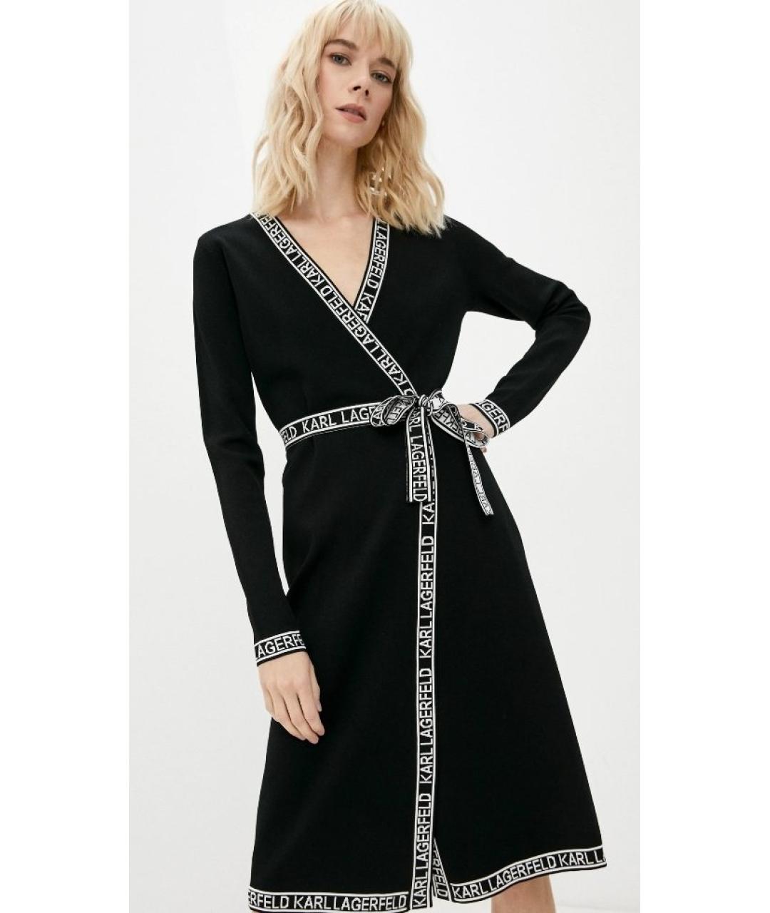 KARL LAGERFELD Черное повседневное платье, фото 7