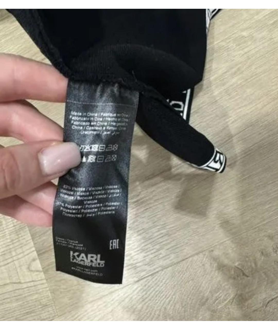 KARL LAGERFELD Черное повседневное платье, фото 4