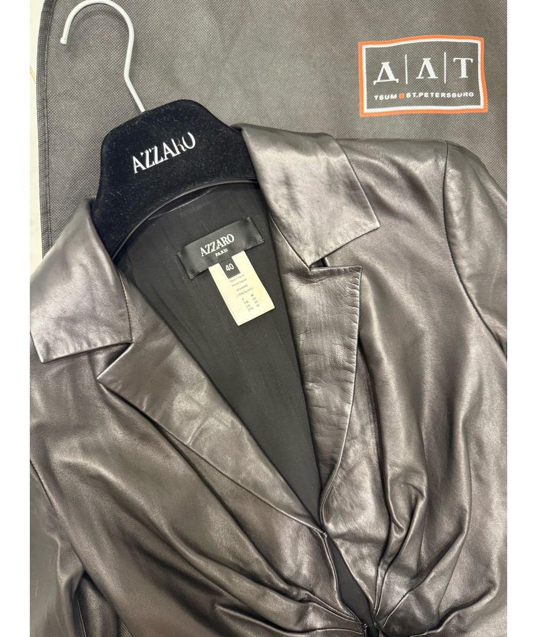 AZZARO Черное кожаное платье, фото 7