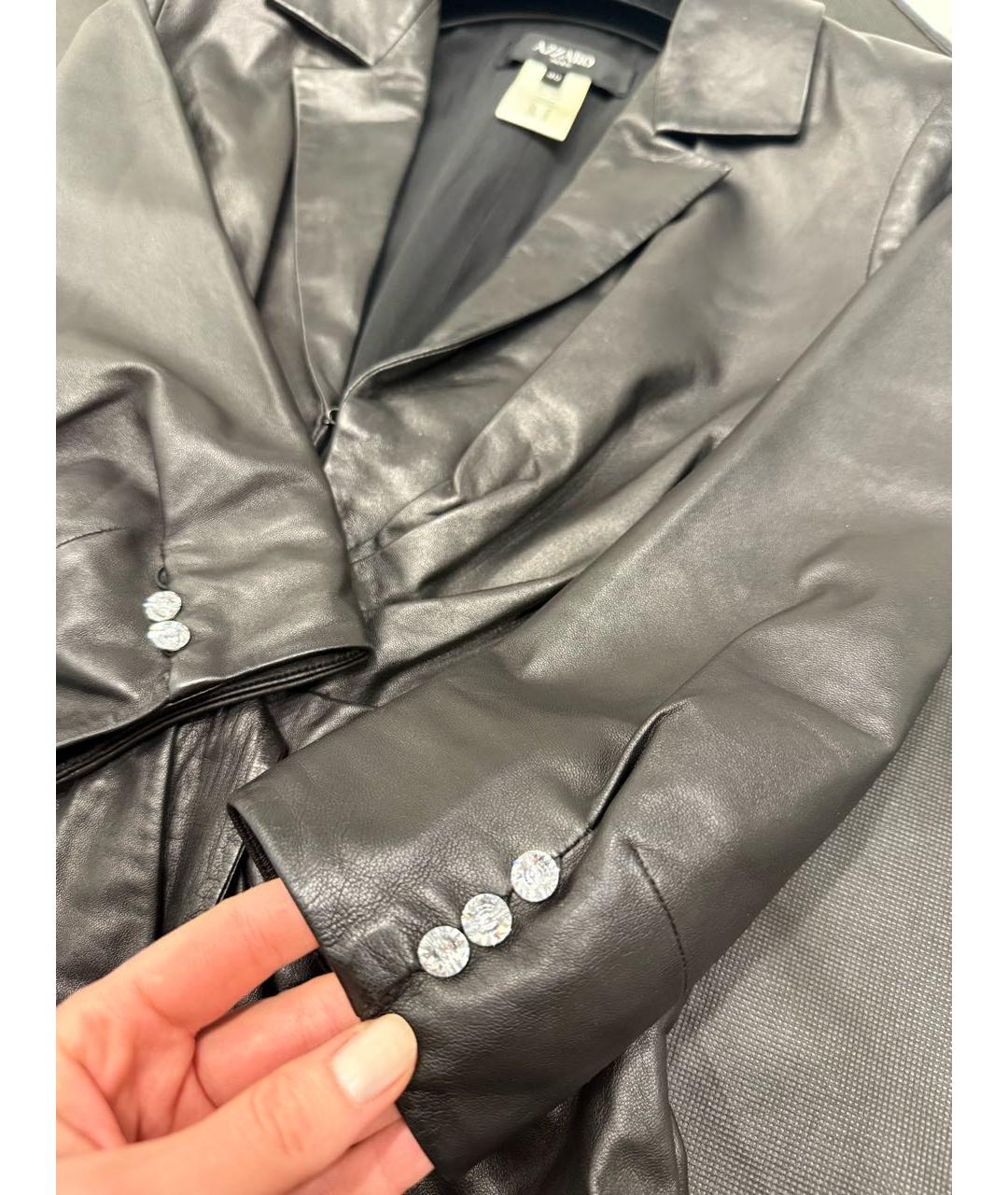 AZZARO Черное кожаное платье, фото 8