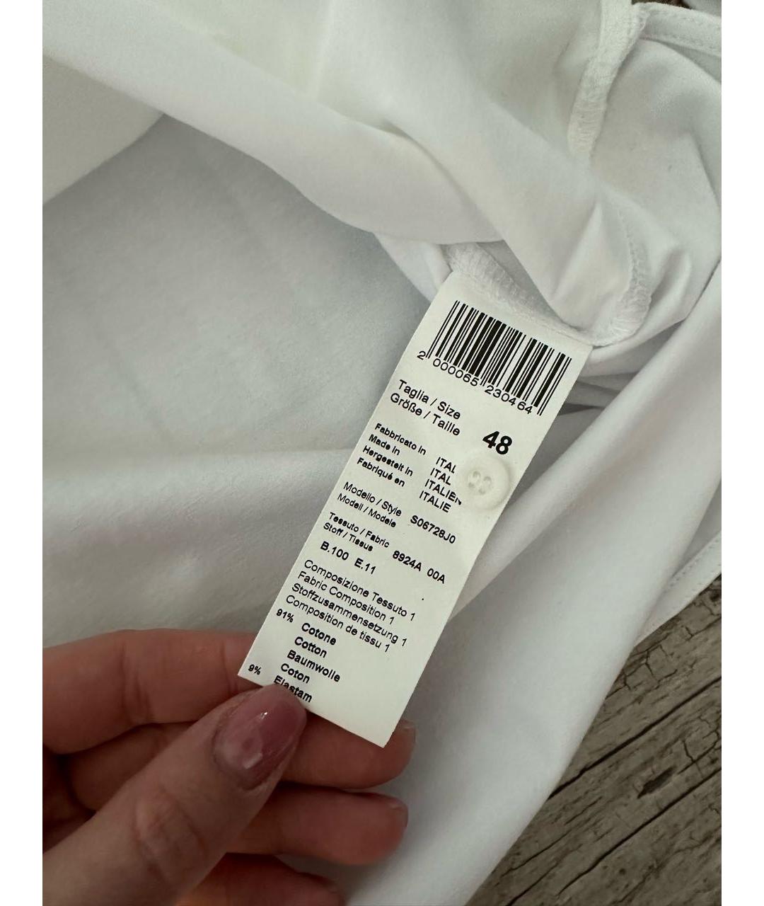 PESERICO Белая хлопковая рубашка, фото 5