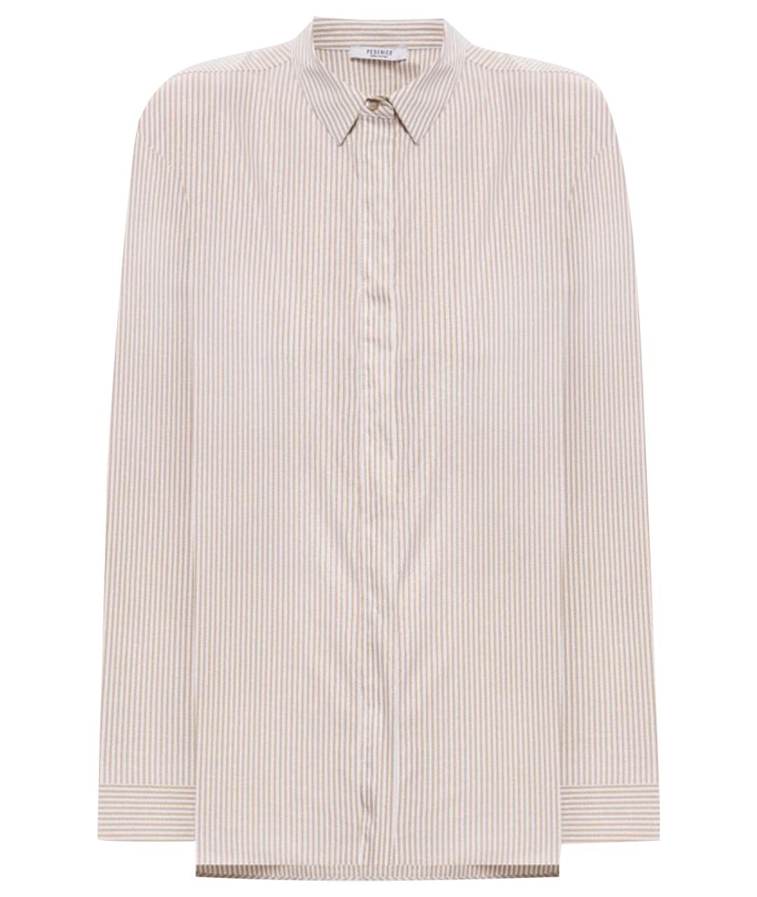 PESERICO Бежевая хлопковая рубашка, фото 1