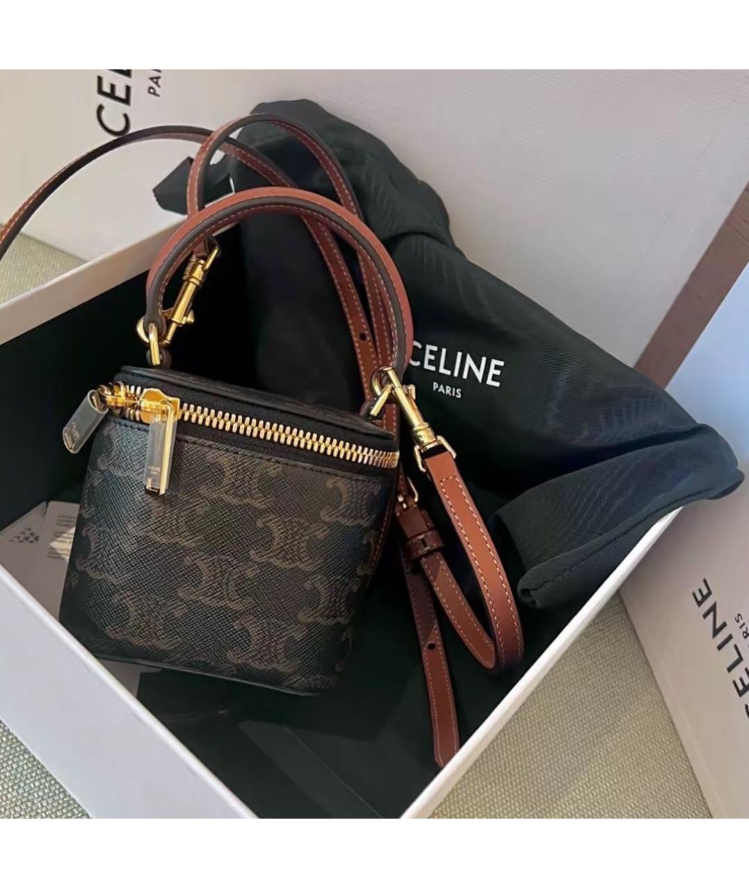 CELINE Коричневая сумка через плечо, фото 3