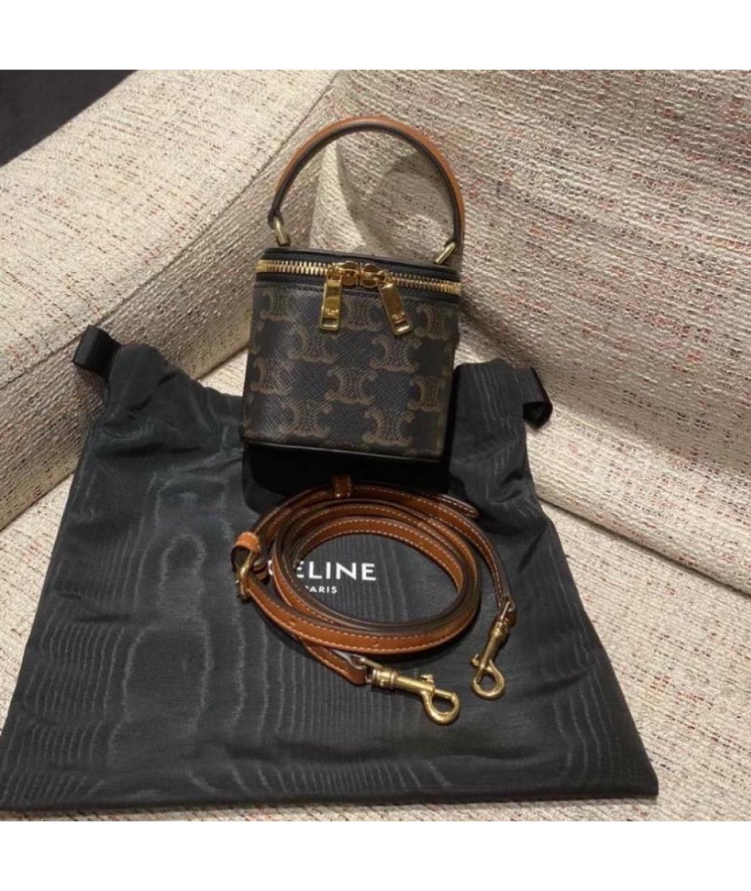 CELINE Коричневая сумка через плечо, фото 4