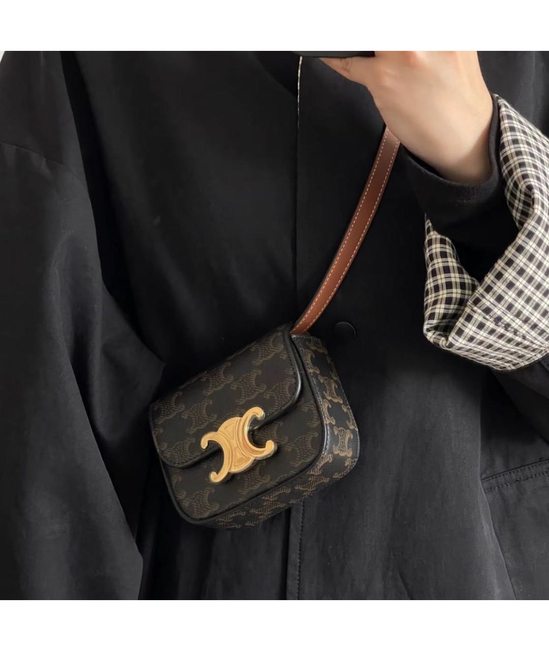 CELINE Коричневая сумка через плечо, фото 5