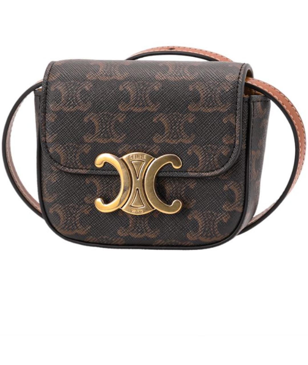 CELINE Коричневая сумка через плечо, фото 6