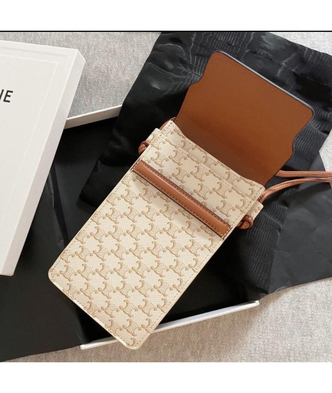 CELINE Бежевая сумка через плечо, фото 4