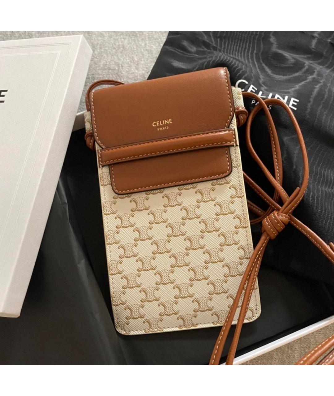 CELINE Бежевая сумка через плечо, фото 2