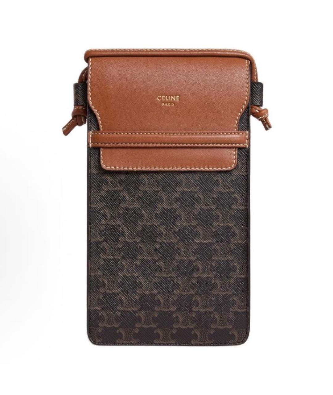 CELINE Коричневая сумка через плечо, фото 7