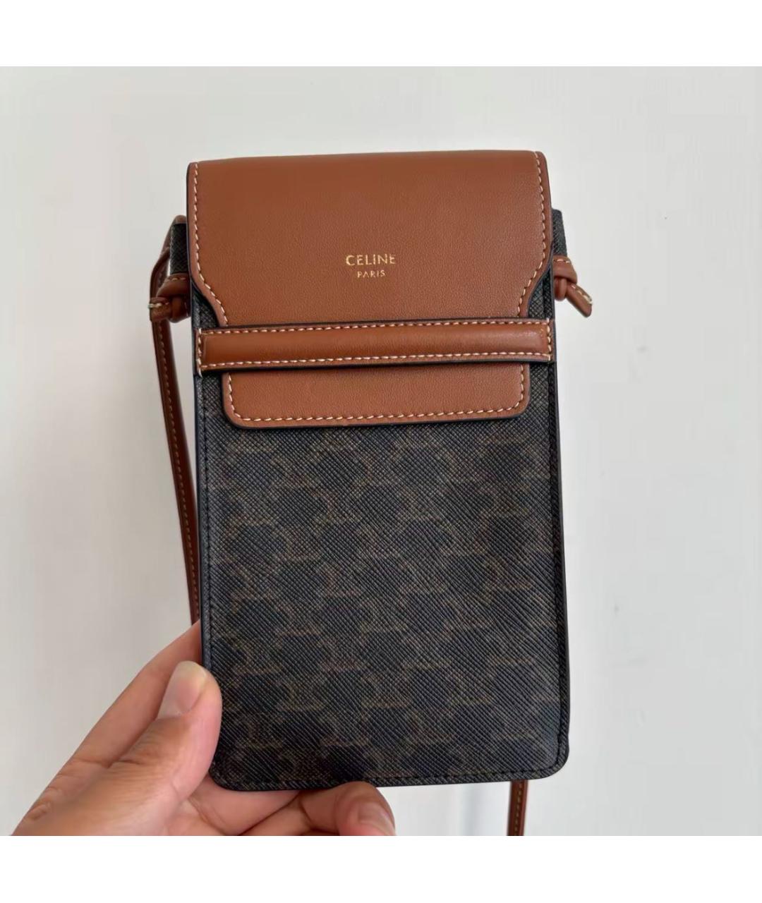 CELINE Коричневая сумка через плечо, фото 6