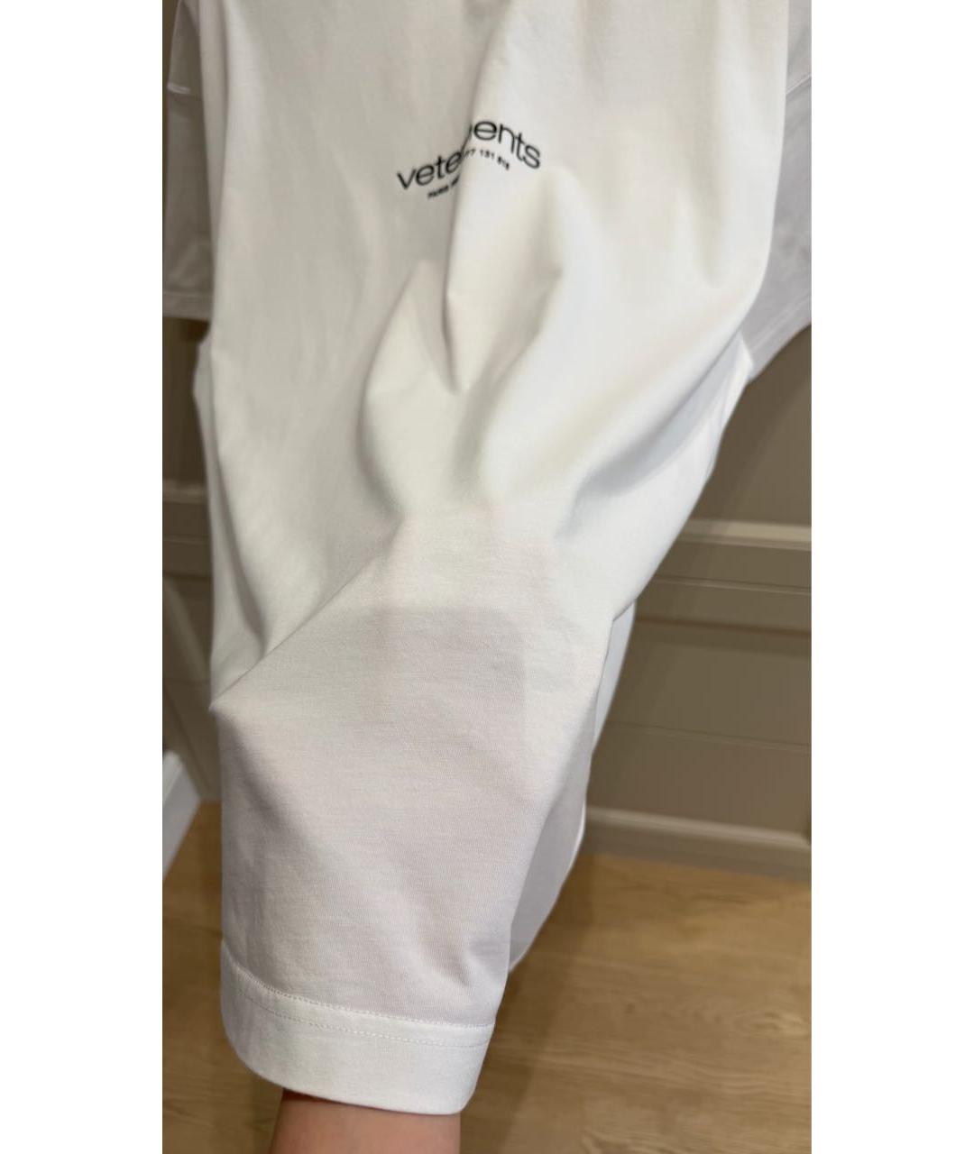 VETEMENTS Белая хлопковая футболка, фото 4