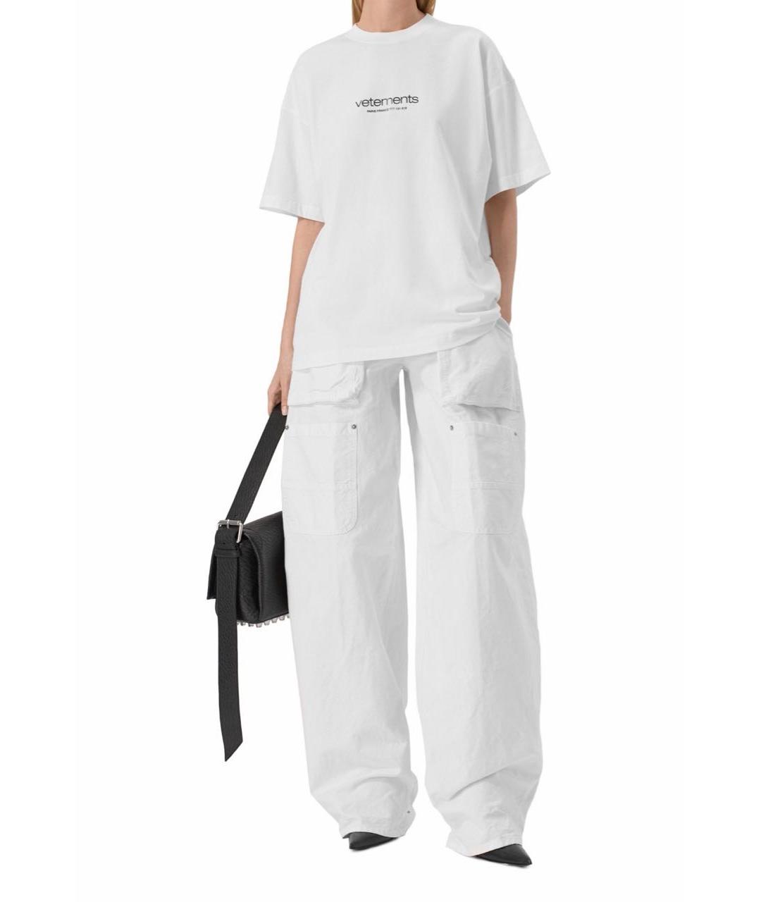 VETEMENTS Белая хлопковая футболка, фото 6