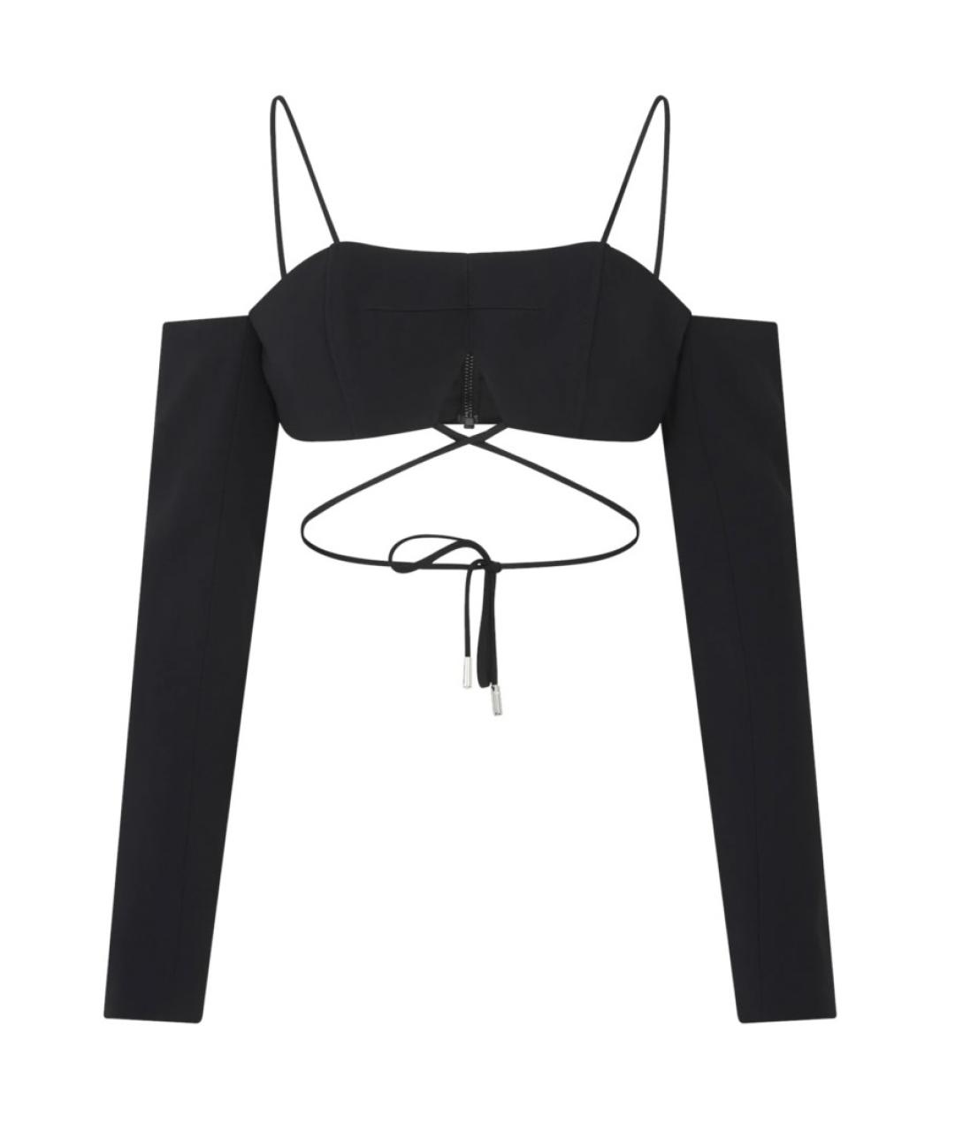 DAVID KOMA Черная вискозная блузы, фото 1