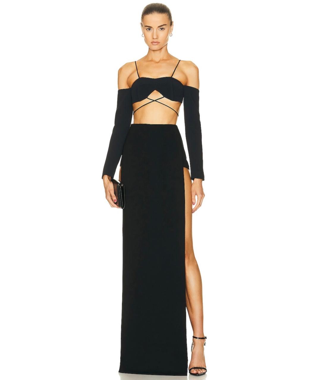 DAVID KOMA Черная вискозная блузы, фото 5