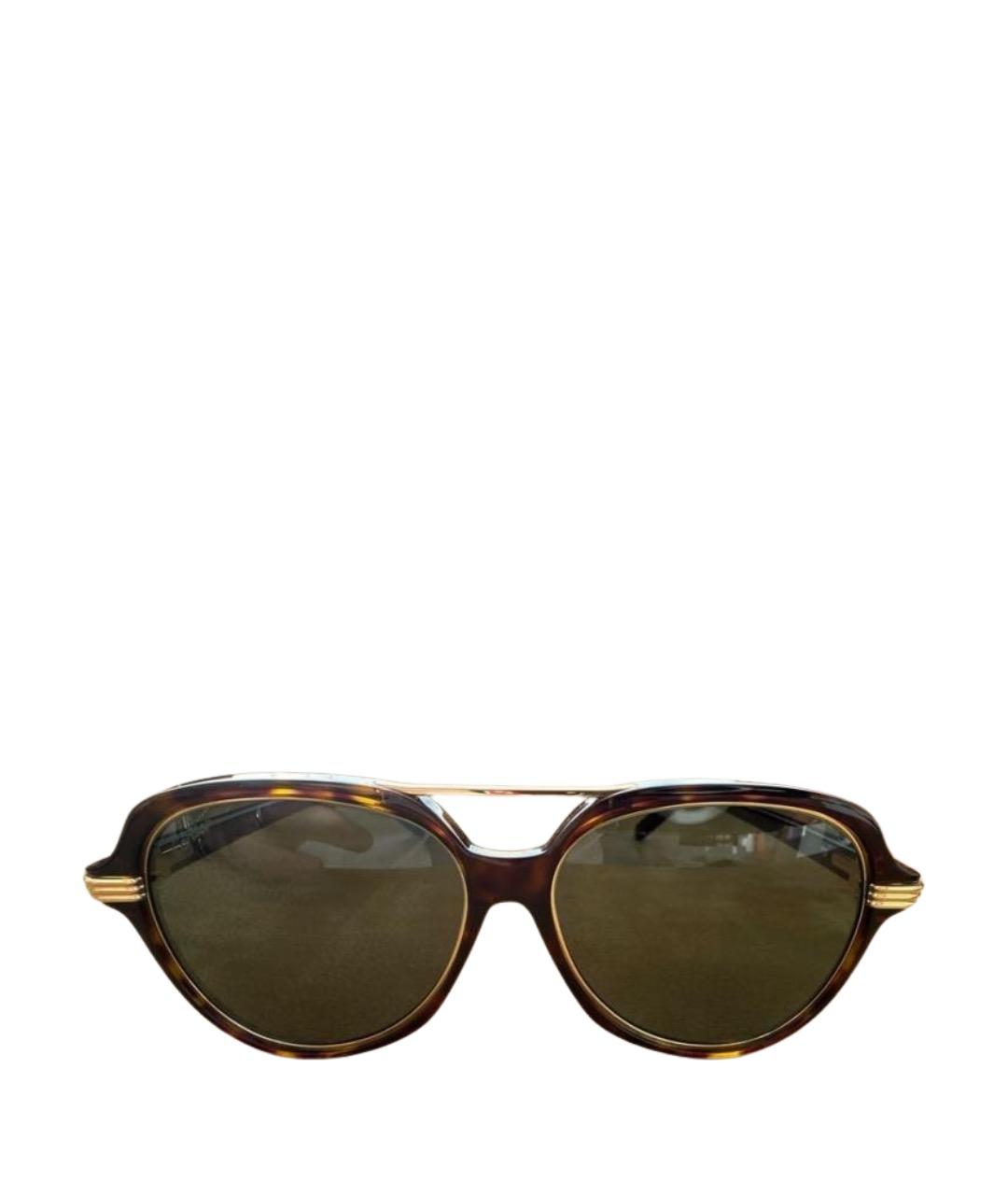 CARTIER Коричневые пластиковые солнцезащитные очки, фото 1