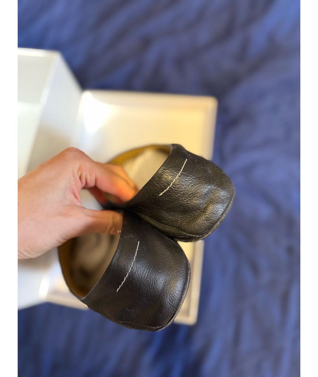 MM6 MAISON MARGIELA Черные кожаные лоферы, фото 4