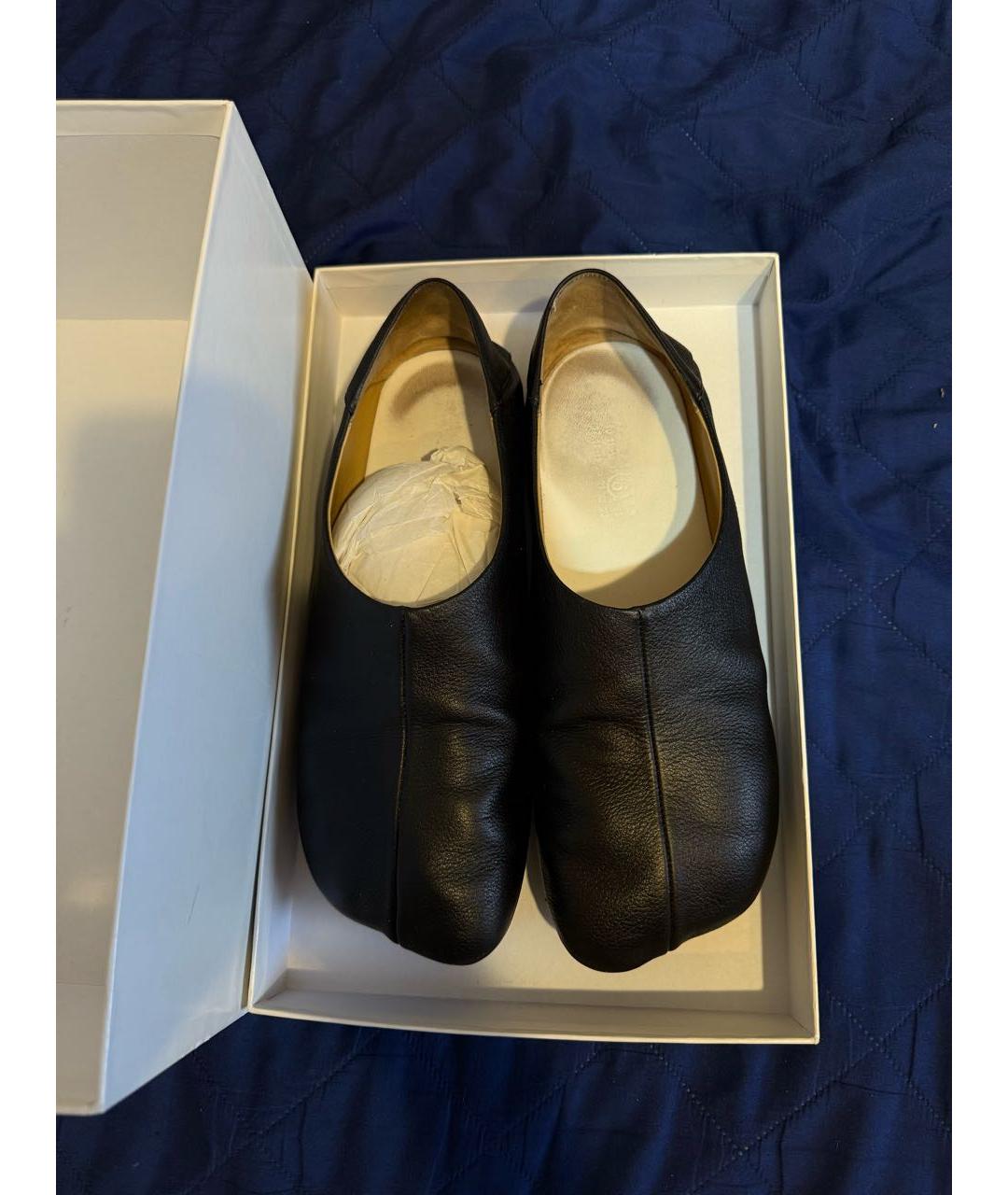 MM6 MAISON MARGIELA Черные кожаные лоферы, фото 3